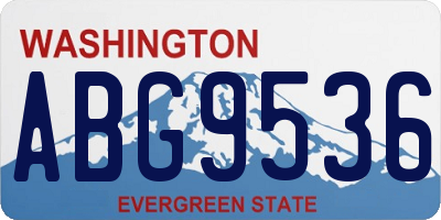 WA license plate ABG9536
