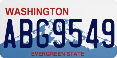 WA license plate ABG9549