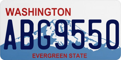 WA license plate ABG9550