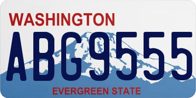 WA license plate ABG9555