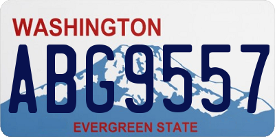 WA license plate ABG9557