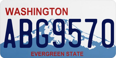 WA license plate ABG9570