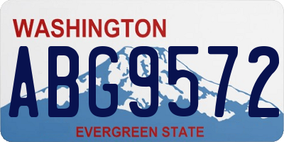 WA license plate ABG9572