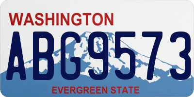 WA license plate ABG9573