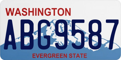 WA license plate ABG9587