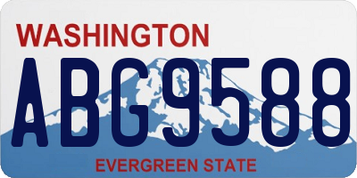WA license plate ABG9588