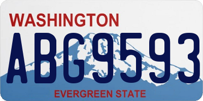 WA license plate ABG9593