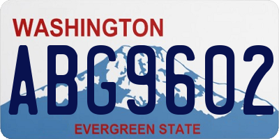 WA license plate ABG9602