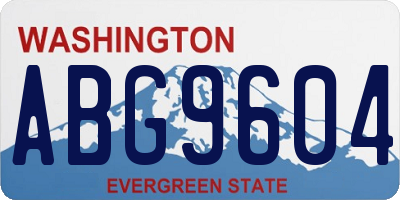 WA license plate ABG9604
