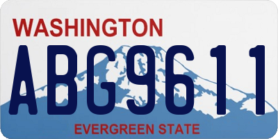 WA license plate ABG9611