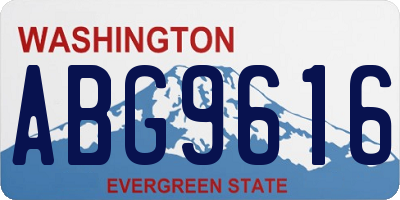 WA license plate ABG9616