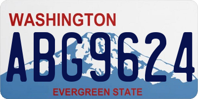 WA license plate ABG9624