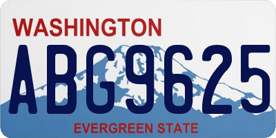 WA license plate ABG9625