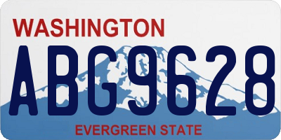WA license plate ABG9628