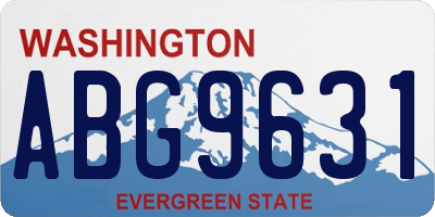 WA license plate ABG9631