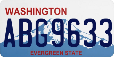WA license plate ABG9633