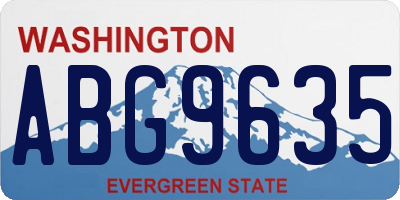 WA license plate ABG9635