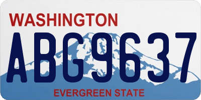 WA license plate ABG9637