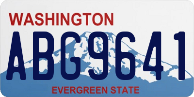 WA license plate ABG9641