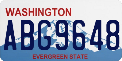 WA license plate ABG9648