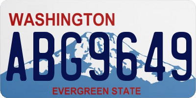 WA license plate ABG9649