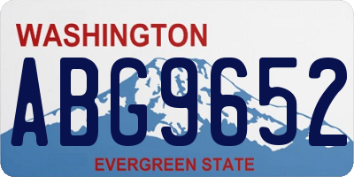 WA license plate ABG9652