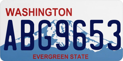 WA license plate ABG9653