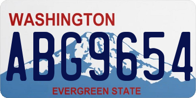 WA license plate ABG9654