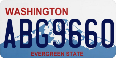 WA license plate ABG9660