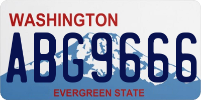 WA license plate ABG9666