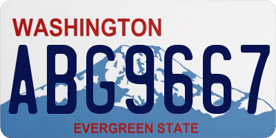 WA license plate ABG9667