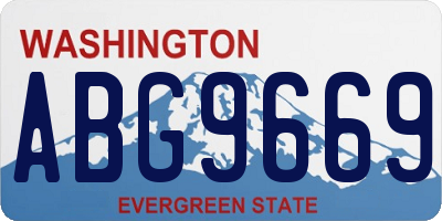 WA license plate ABG9669