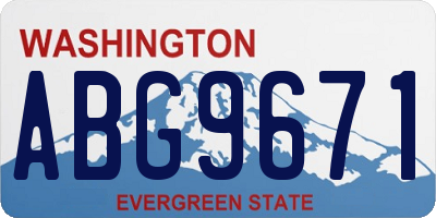 WA license plate ABG9671