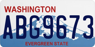 WA license plate ABG9673