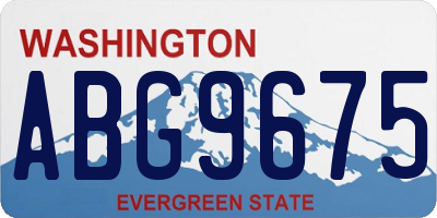 WA license plate ABG9675