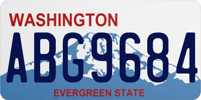 WA license plate ABG9684
