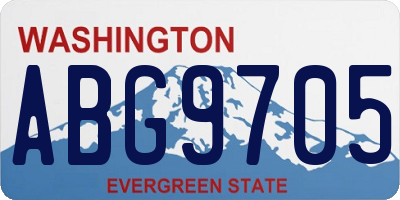 WA license plate ABG9705