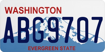 WA license plate ABG9707