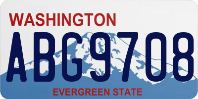 WA license plate ABG9708