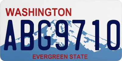 WA license plate ABG9710