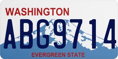 WA license plate ABG9714