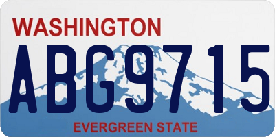 WA license plate ABG9715