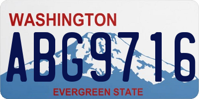 WA license plate ABG9716