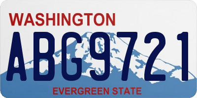 WA license plate ABG9721