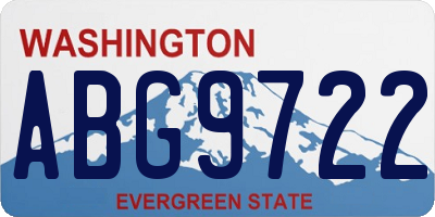 WA license plate ABG9722