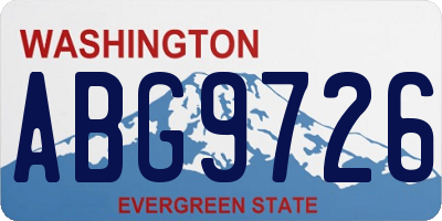 WA license plate ABG9726