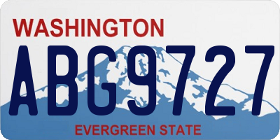 WA license plate ABG9727