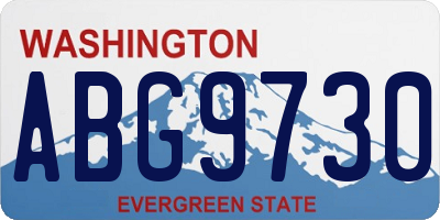 WA license plate ABG9730
