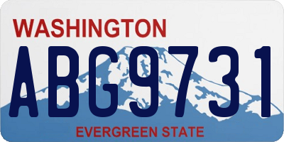 WA license plate ABG9731