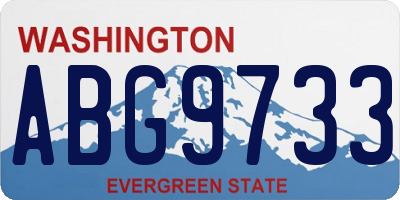 WA license plate ABG9733